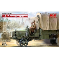 ICM 1/35 US Drivers (1917-1918) (2 Figures) Plastic Model Kit