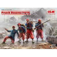 ICM 1/35 French Zouaves (1914) (4 Figures) Plastic Model Kit
