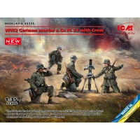 ICM 1/35 WW2 German mortar GrW 34 with Crew (mortar and 4 Figures) Plastic Model Kit