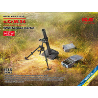 ICM 1/35 s.Gr.W.34 WWII German 81.4mm mortar Plastic Model Kit