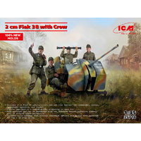 ICM 1/35 2cm Flak 38 with Crew Plastic Model Kit