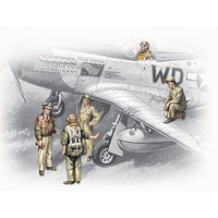 ICM 1/48 USSAF Pilots and Ground Personnel (1941-1945) Plastic Model Kit 48083