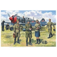 ICM 1/48 Soviet Air Force Pilots and Ground Personnel (1943-1945) Plastic Model Kit 48084