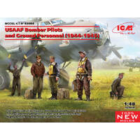 ICM 1/48 USAAF Bomber Pilots and Ground Personnel (1944-1945) Plastic Model Kit 48088
