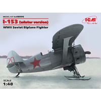 ICM 1/48 I-153, WWII Soviet Biplane Fighter (winter version) 48096 Plastic Model Kit