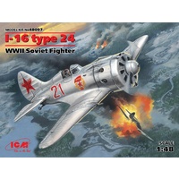 ICM 1/48 I-16 type 24, WWII Soviet Fighter 48097 Plastic Model Kit