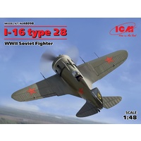 ICM 1/48 I-16 type 28, WWII Soviet Fighter 48098 Plastic Model Kit