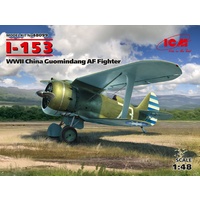ICM 1/48 I-153, WWII China Guomindang AF Fighter 48099 Plastic Model Kit