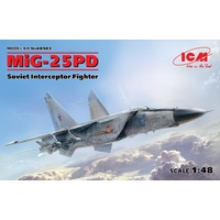 ICM 1/48 MiG-25 PD, Soviet Interceptor Fighter Plastic Model Kit 48903