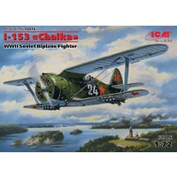 ICM 1/72 I-153 "Chaika", WWII Soviet Biplane Fighter Plastic Model Kit 72074