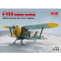 ICM 1/72 I-153, WWII Finnish Air Force Fighter (winter version) Plastic Model Kit 72075