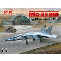 ICM 1/72 MiG-25 RBF, Soviet Reconnaissance Plane Plastic Model Kit 72174