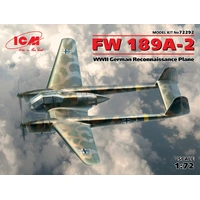 ICM 1/72 FW 189A-2 WWII German Reconnaissance Plane Plastic Model Kit