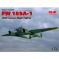 ICM 1/72 FW 189A-1, WWII German Night Fighter Plastic Model Kit 72293