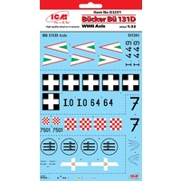 ICM 1/32 Bucker Bu 131D Axis WWII D3201 Decal Set