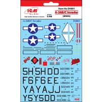 ICM 1/48 A-26B/C Invader (WWII) D48001 Decal Set