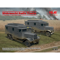 ICM 1/35 Wehrmacht Radio Trucks Plastic Model Kit Diorama Set