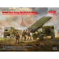 ICM 1/35 WWII Red Army Rocket Artillery BM-13-16 on W.O.T. 8, Model W.O.T. 6 & crew Plastic Model Kit