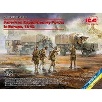 ICM 1/35 American Expeditionary Forces in Europe 1918 Plastic Model Kit Diorama Set