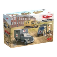 ICM 1/35 'Sankas' WWII Wehrmacht Ambulance Trucks Plastic Model Kit Diorama Set