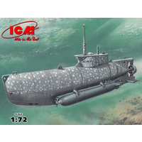 ICM 1/72 U-boat Type XXVIIB Seehund (early) WWII German Midget Submarine Plastic Model Kit S006