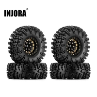 INJORA 1.3" 70*27mm Brass Wheels with Swamp Claw Tires for 1/18 1/24 RC Crawler (W1301)