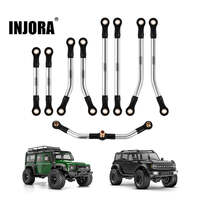 INJORA Stainless Steel High Clearance Links Set for 1/18 TRX4M Defender Bronco - Chassis Links & Steering Link