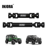 INJORA Black Hardened Steel Drive Shafts for 1/18 TRX4M Defender Bronco (4M-50BK)