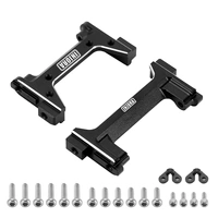 INJORA CNC Aluminum Front Rear Bumper Mount for 1/18 TRX4M Defender Bronco (Black)