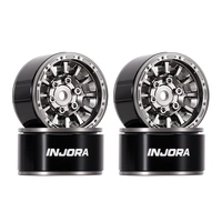 Injora 1.0" Aluminum Wheels for Micro Crawlers (W1056) - Titanium