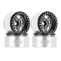 Injora 1.9" Super Heavy Brass -10mm Offset Wheels for 1/10 RC Crawlers (W1958) - Grey