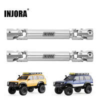 INJORA Stainless Steel Drive Shafts with D Shaped Hole for 1/18 FMS FCX18
