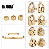 INJORA Brass Outer Portal Housing Covers For FCX24 FCX18 Rear Axle (FCX24-02) - Golden Brass