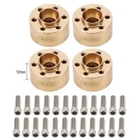 Injora 12mm Heavy Brass Wheel Hex Hub Extenders Adapters for 1.9 2.2 Beadlock Wheel Rims (4pc)