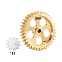 Injora Brass Transmission Main Gear with Plastic Motor Pinion for Losi Micro-B Micro-T - 11T/36T Gears (As Stock)