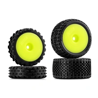 Injora Unglued Pin Buggy Tires & Wheels for 1/24 Losi Micro-B - Yellow