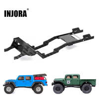 INJORA Aluminum Gearbox Mount, Transmission Skid Plate for Axial SCX24 - Aluminum Skid Plate Black