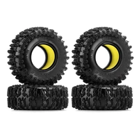 Injora 1.3" 70*26mm Cling On Tires & Inserts Combo (4) - Yellow (Super Soft)