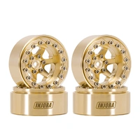 Injora 1.3" Brass -5.25mm Offset Wheels for Micro Crawlers (W1310) - Brass