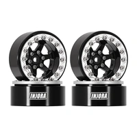 Injora 1.3" Aluminium -5.25mm Offset Wheels for Micro Crawlers (W1313) - Black