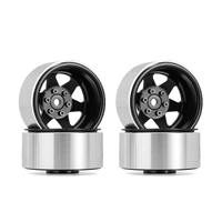 Injora 1.9" Deep Dish Stamped -8.9mm Offset Wheels for 1/10 RC Crawlers (W1948) - Black