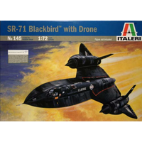 Italeri 1/72 SR71 Blackbird and Drone Plastic Model Kit 0145