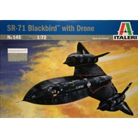 Italeri 1/72 SR71 Blackbird and Drone Plastic Model Kit 0145