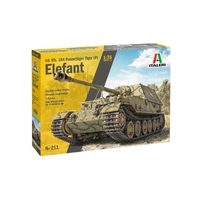 Italeri 1/35 Sd.Kfz. 184 Panzerjager Tiger (P) Elefant Plastic Model Kit