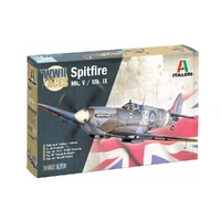 Italeri 1/72 Spitfire Mk.V/Mk.IX Aces w/Super Decal Sheet Plastic Model Kit