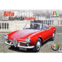 Italeri 1/24 Alfa Romeo Gulietta Spyder 1600 Plastic Kit