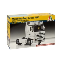 Italeri 1/24 Mercedes-Benz Actros MP3 Blackliner White