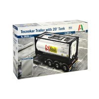 Italeri 1/24 Tecnokar 20ft Tank Trailer New Moulds Plastic Kit 3929S