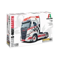 Italeri 1/24 Iveco S-Way Abarth (Show Truck)-Chromed Stickers and Photo-etched Fret Plastic Model Kit