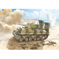 Italeri 1/35 M-4A2 Sherman U.S. Marine Corps New Gluable Rubber Tracks Plastic Model Kit